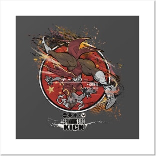 CHUN-LI: SPINNING BIRD KICK - RED Posters and Art